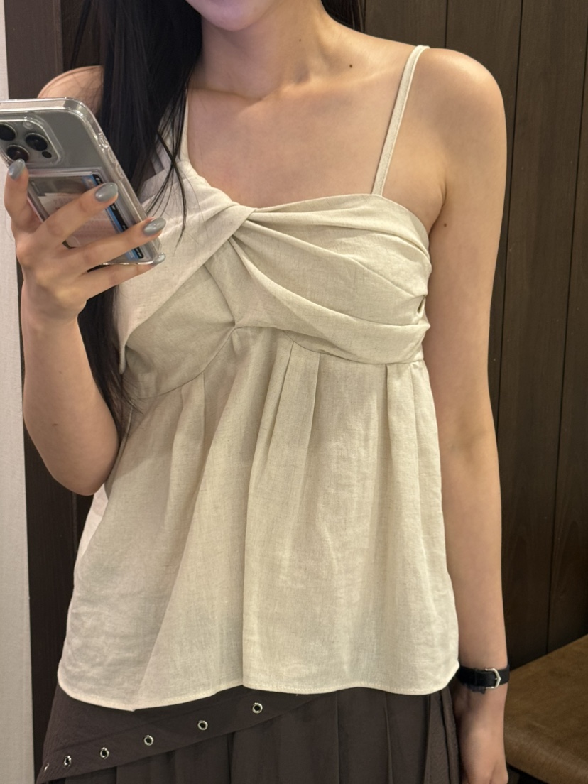 LEGACY韓國直郵女裝新品職業休閑時尚26夏季吊帶背心亞麻LEGACY吊帶/背心圖色1