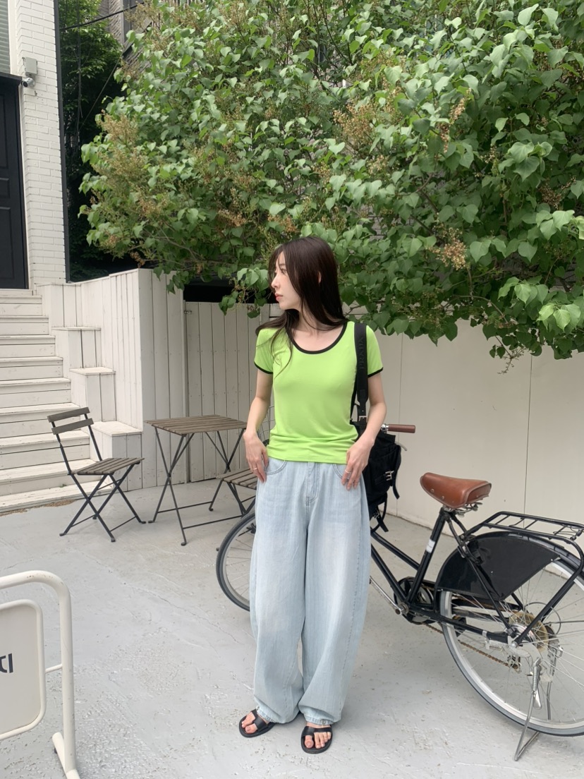 LE AVE韓國直郵女裝新品推薦休閑26夏季時尚26春夏牛仔褲LE AVE牛仔褲