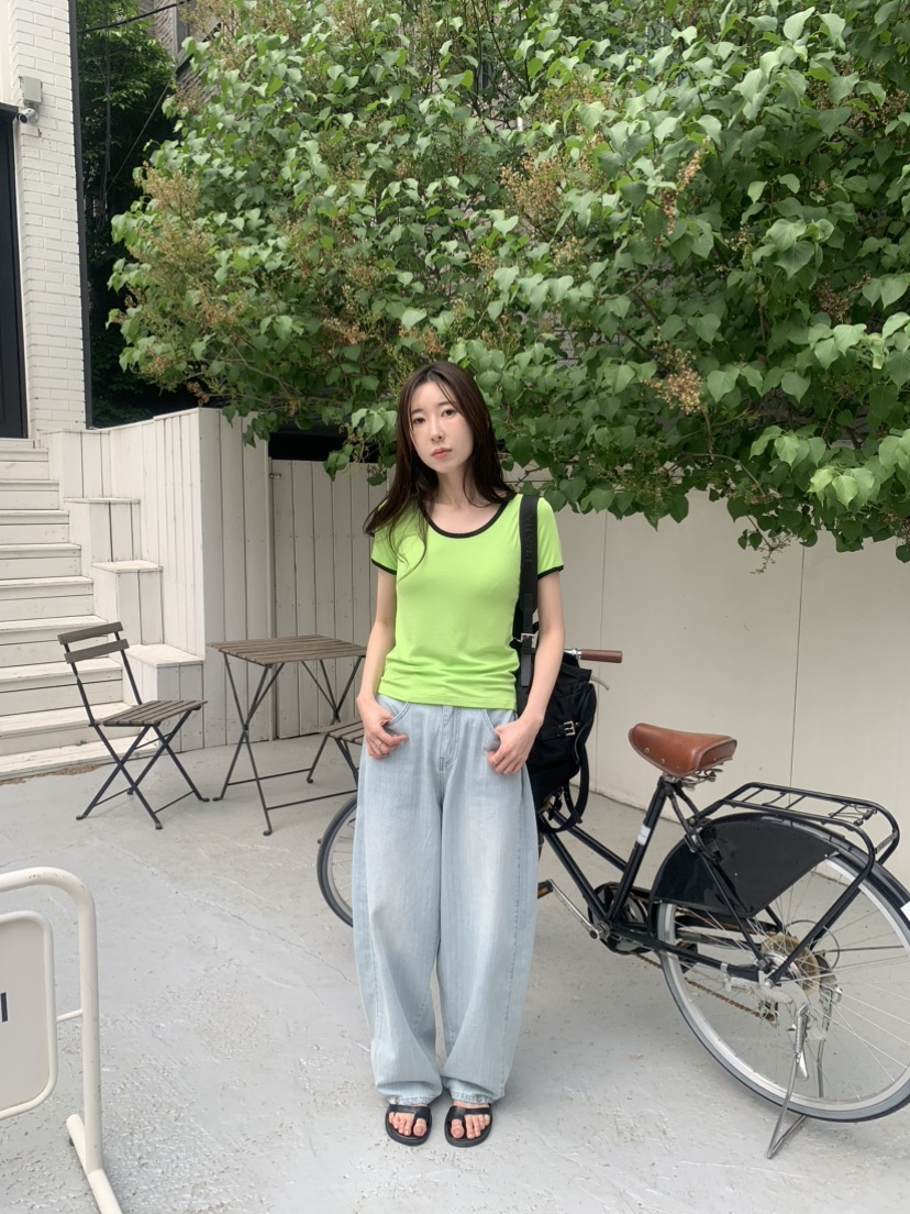LE AVE韓國直郵女裝新品推薦休閑26夏季時尚26春夏牛仔褲LE AVE牛仔褲