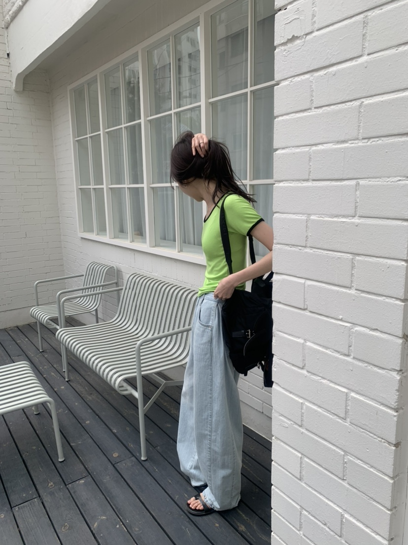 LE AVE韓國直郵女裝新品推薦休閑26夏季時尚26春夏牛仔褲LE AVE牛仔褲