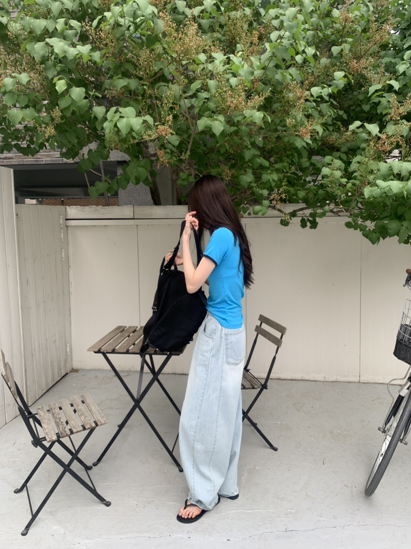 LE AVE韓國直郵女裝新品推薦休閑26夏季時尚26春夏牛仔褲LE AVE牛仔褲