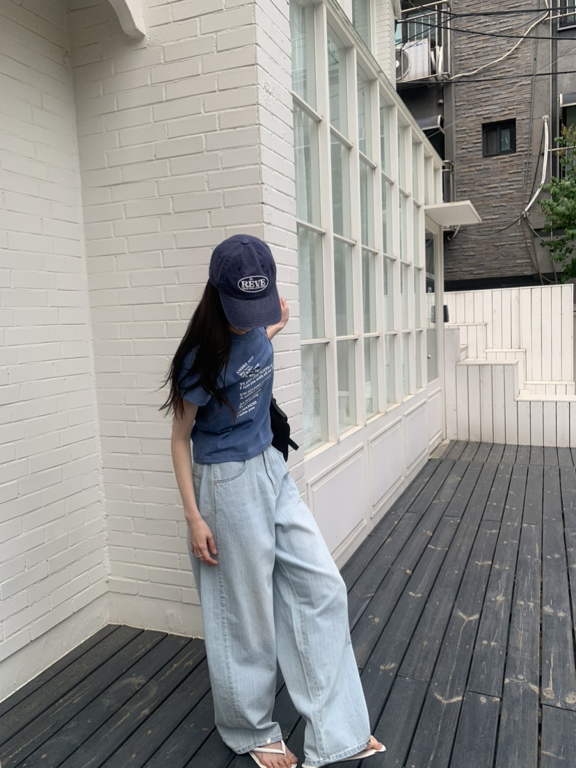 LE AVE韓國直郵女裝新品推薦休閑26夏季時尚26春夏牛仔褲LE AVE牛仔褲