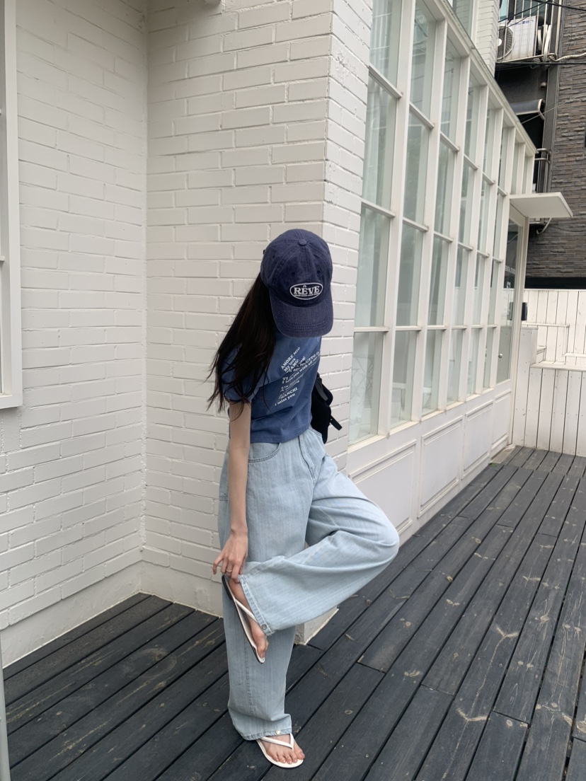LE AVE韓國直郵女裝新品推薦休閑26夏季時尚26春夏牛仔褲LE AVE牛仔褲