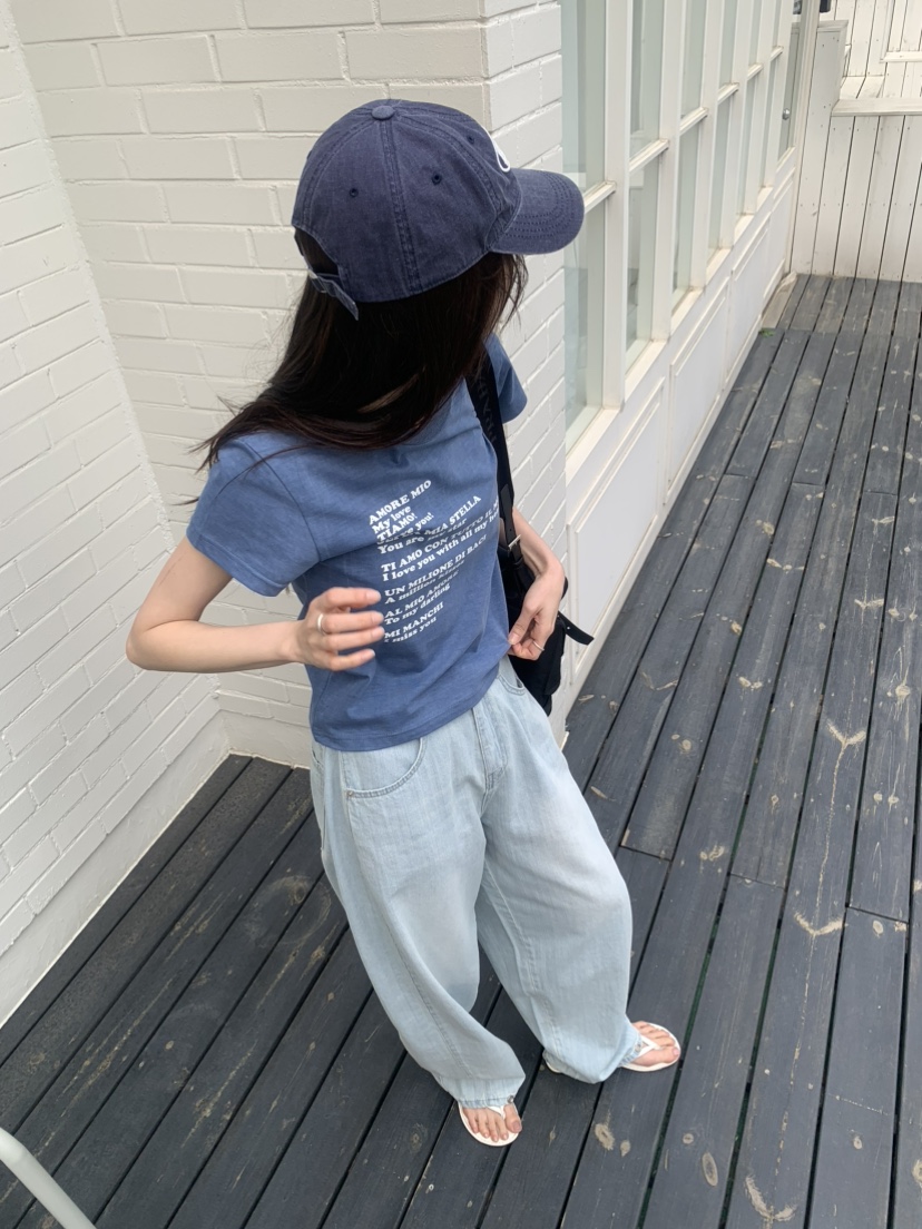 LE AVE韓國直郵女裝新品推薦休閑26夏季時尚26春夏牛仔褲LE AVE牛仔褲