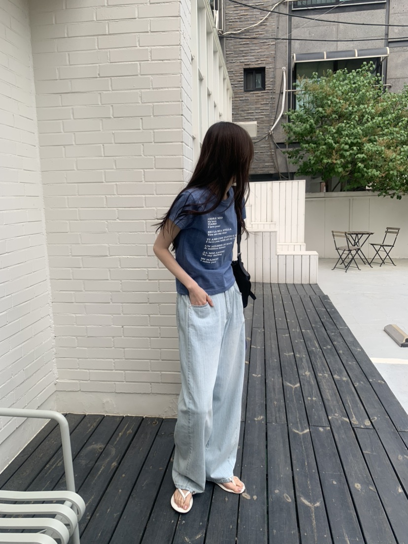 LE AVE韓國直郵女裝新品推薦休閑26夏季時尚26春夏牛仔褲LE AVE牛仔褲