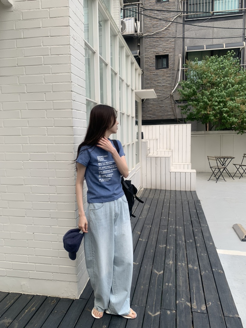 LE AVE韓國直郵女裝新品推薦休閑26夏季時尚26春夏牛仔褲LE AVE牛仔褲