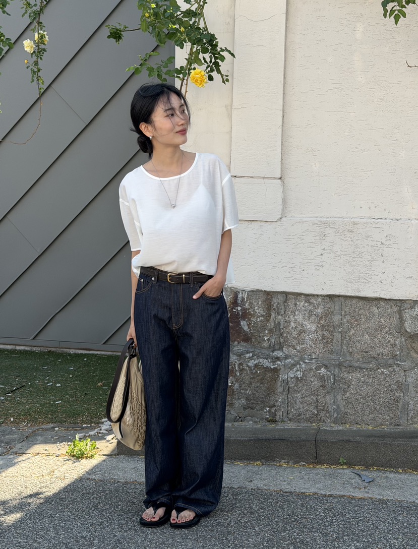 AMY GRACE-A韓國直郵女士新品26春夏時尚熱賣牛仔褲不褪色AMY GRACE-A牛仔褲
