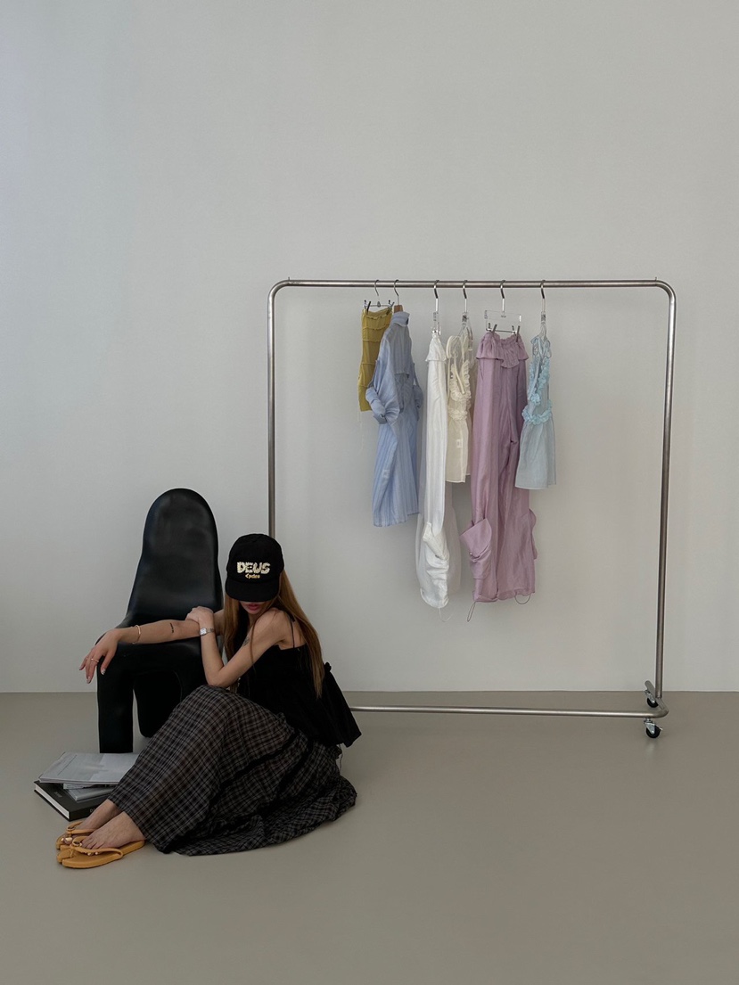 ZEROZERO韓國直郵女士新款人氣熱賣推薦長裙百褶格紋褶裙ZEROZERO長裙