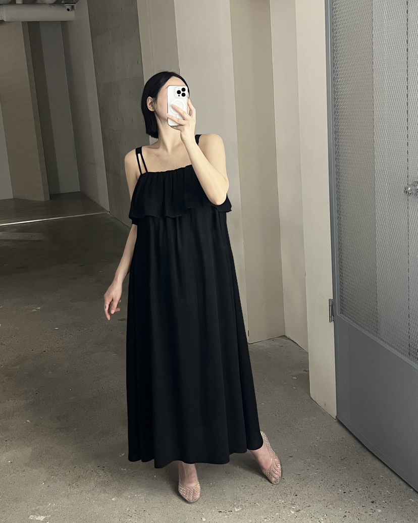 VERNI韓國東大門代購女士新品26春夏推薦人氣連衣裙含腰繩VERNI連衣裙