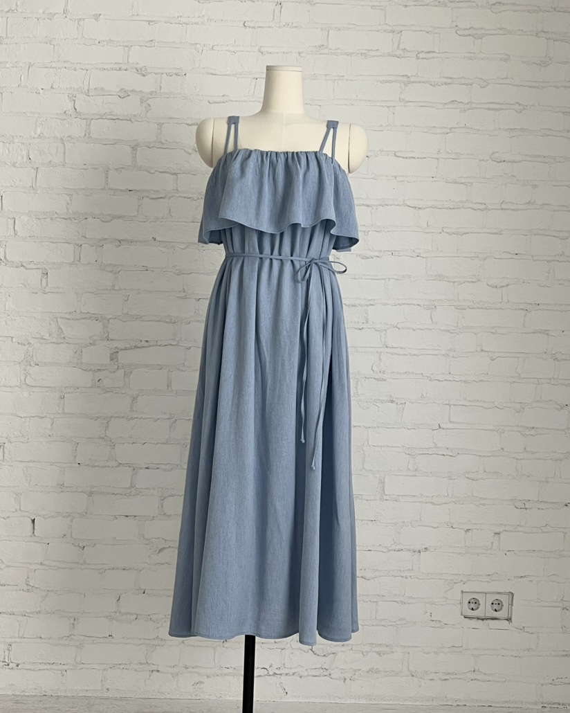 VERNI韓國東大門代購女士新品26春夏推薦人氣連衣裙含腰繩VERNI連衣裙圖色1