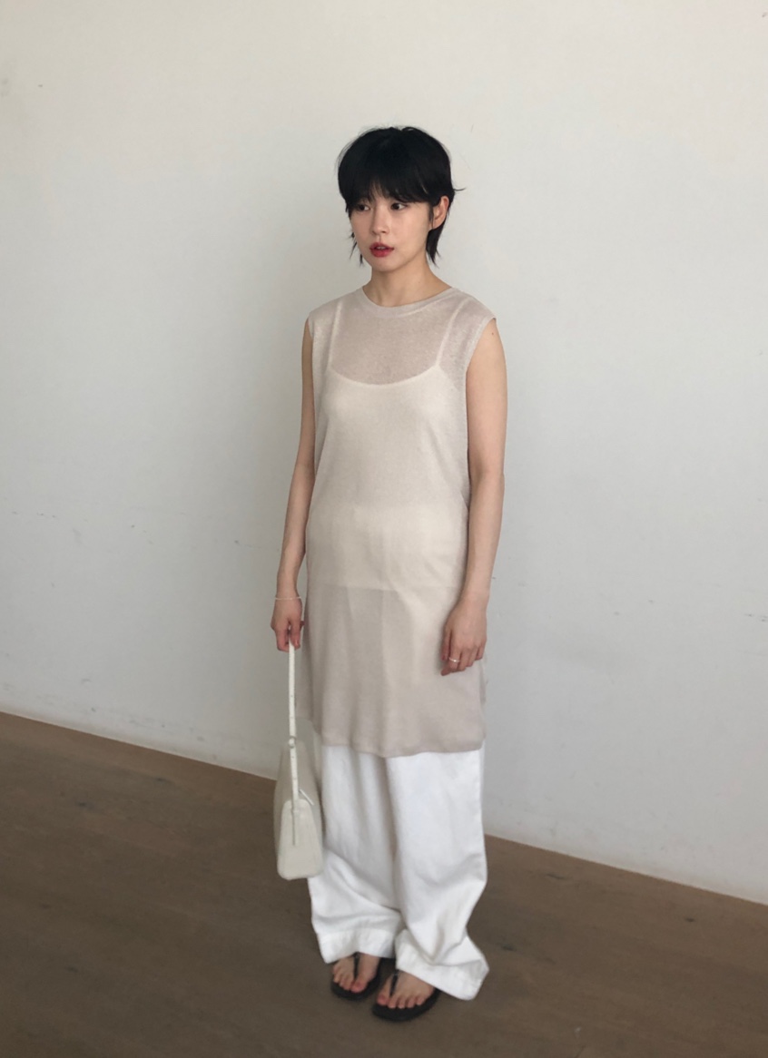 THE EYL韓國直郵女士新款熱賣推薦26夏季時尚吊帶背心透明THE EYL吊帶/背心
