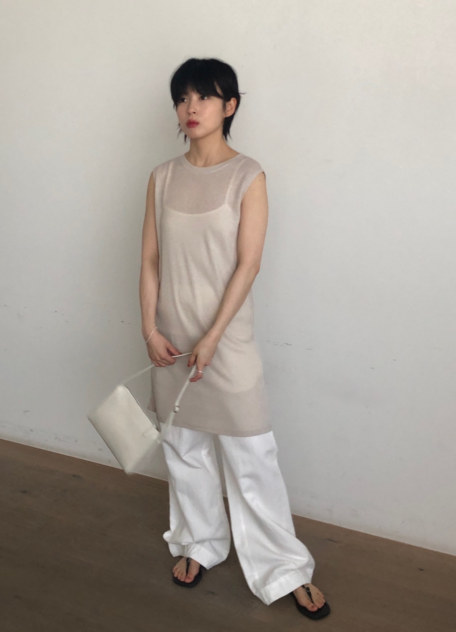 THE EYL韓國直郵女士新款熱賣推薦26夏季時尚吊帶背心透明THE EYL吊帶/背心