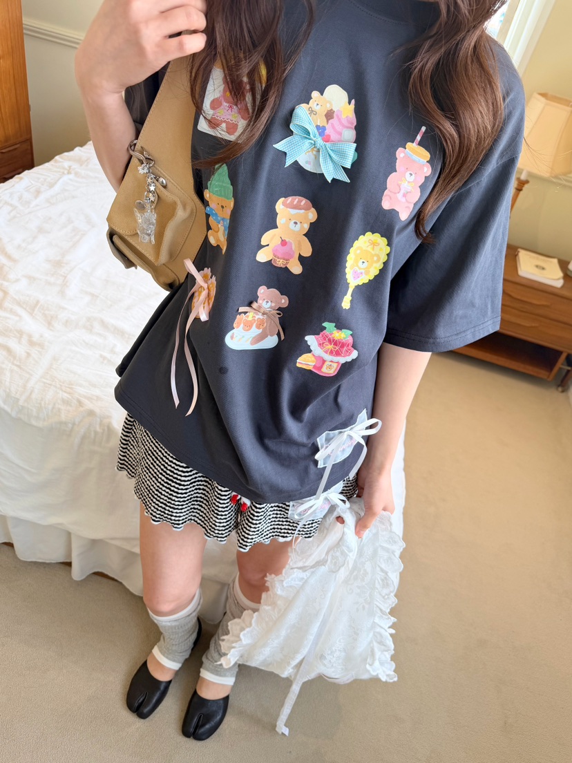 BOUTIQUE-L東大門實拍韓國女士新品熱賣推薦人氣26夏季T恤BOUTIQUE-LT恤
