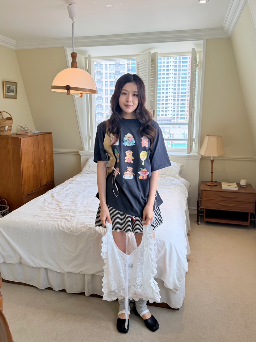 BOUTIQUE-L東大門實拍韓國女士新品熱賣推薦人氣26夏季T恤BOUTIQUE-LT恤圖色2