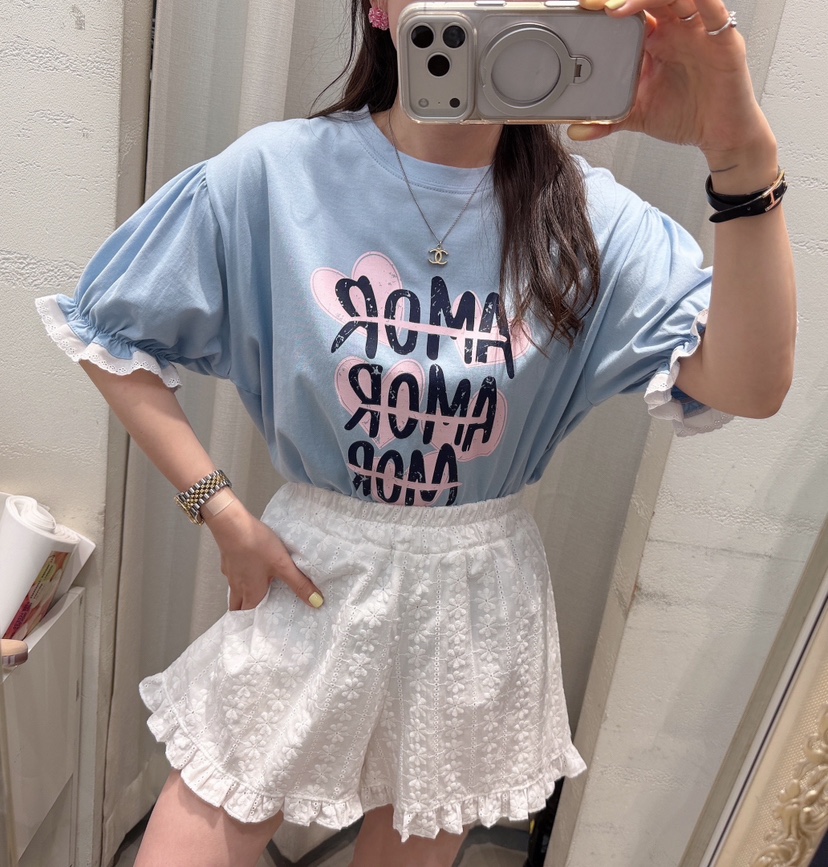 LOVABLE韓國直郵實拍女士新品26春夏推薦人氣熱賣26夏季T恤LOVABLET恤