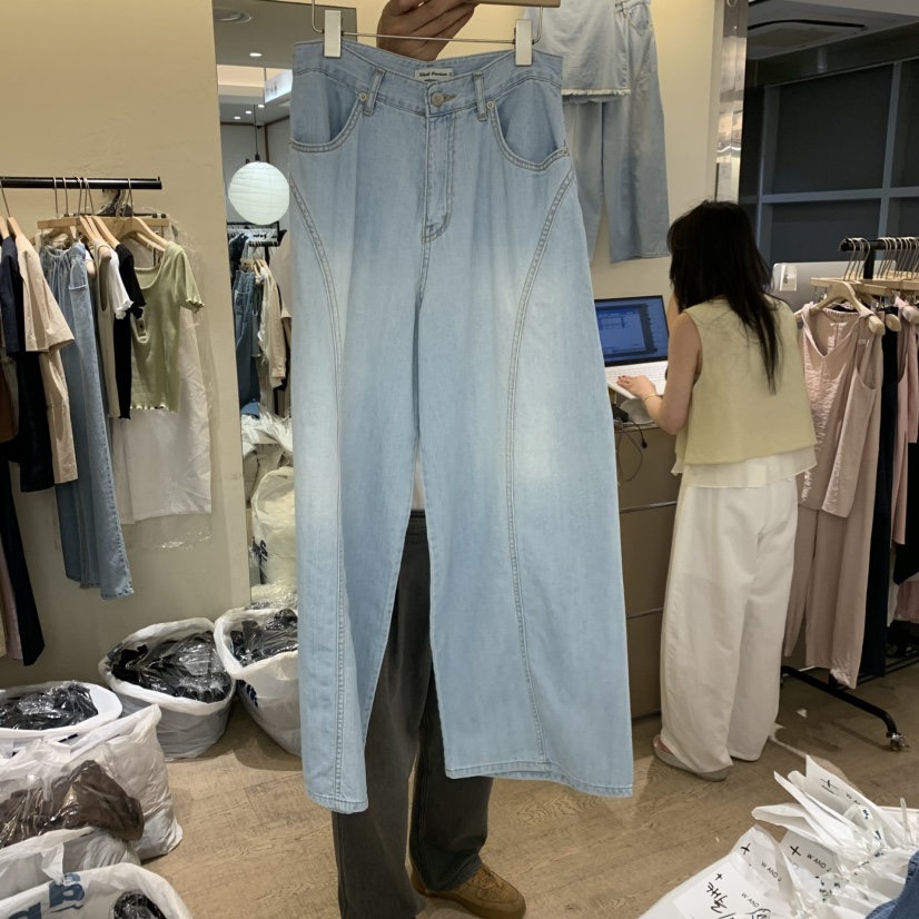 W AND J韓國直郵女士新款26春夏職業26夏季推薦熱賣牛仔褲W AND J牛仔褲圖色1