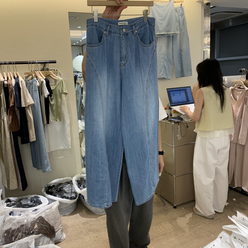 W AND J韓國直郵女士新款26春夏職業26夏季推薦熱賣牛仔褲W AND J牛仔褲圖色2