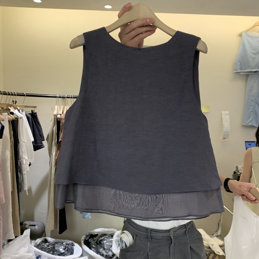 W AND J韓國直郵女裝新品休閑熱賣職業26夏季人氣吊帶背心W AND J吊帶/背心圖色1