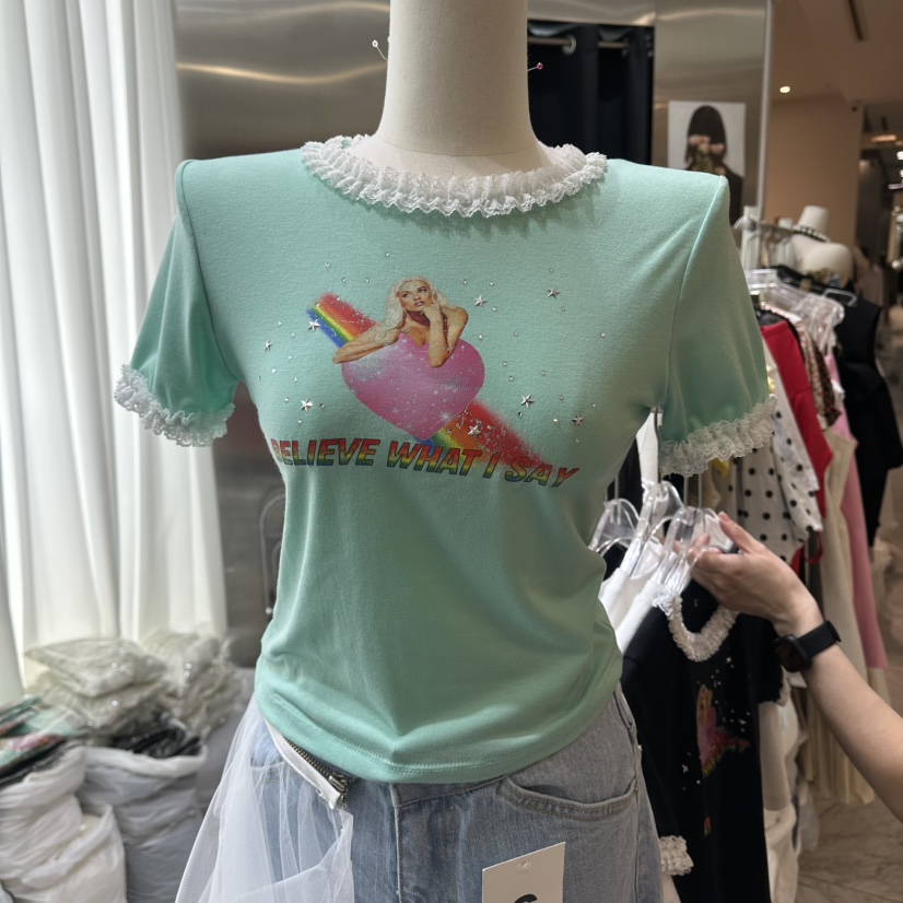 CHEAP-CHIC韓國東大門直郵女士新款熱賣時尚26春夏休閑T恤CHEAP-CHIC/CHARLES THE SECONDT恤圖色1