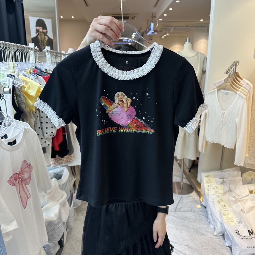 CHEAP-CHIC韓國東大門直郵女士新款熱賣時尚26春夏休閑T恤CHEAP-CHIC/CHARLES THE SECONDT恤圖色2