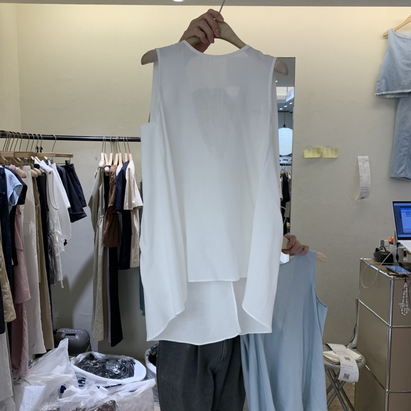 W AND J韓國東大門直郵女士新款26夏季熱賣職業吊帶背心W AND J吊帶/背心圖色4