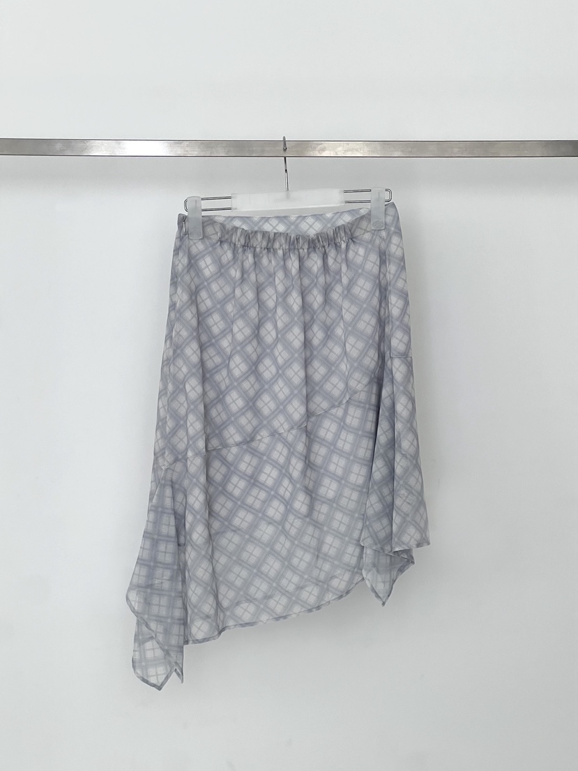 WEARABLE-L韓國直郵實拍女裝新品26夏季半身裙中短裙不對稱WEARABLE半身裙/中短裙