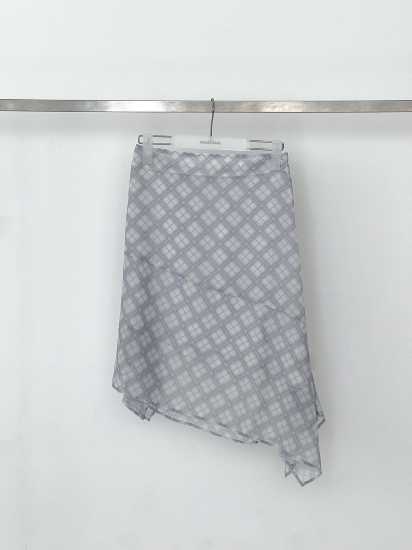 WEARABLE-L韓國直郵實拍女裝新品26夏季半身裙中短裙不對稱WEARABLE半身裙/中短裙圖色2