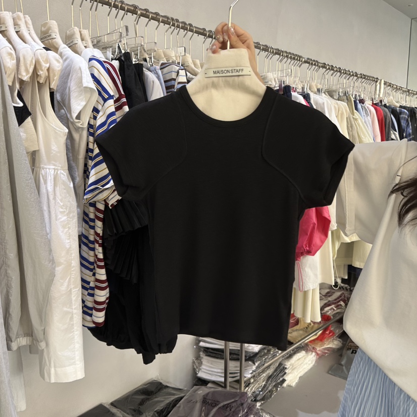 DOUBLE STANDARD/LE SMOKING/MAISONSTAFF韓國東大門直郵女士新品職業T恤MAISONSTAFFT恤圖色2