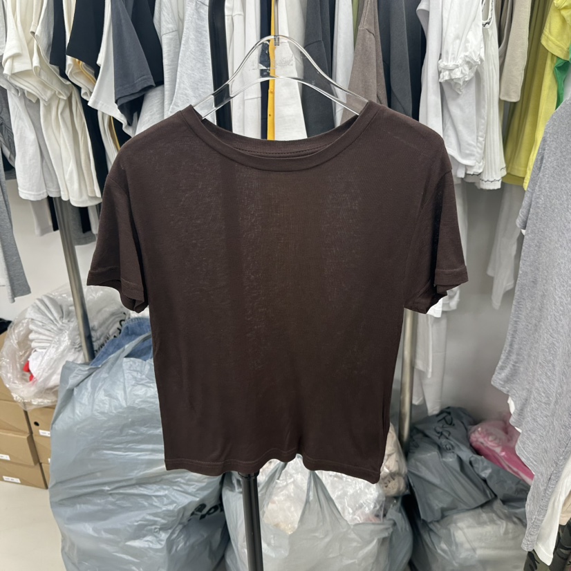 TOPDRESSING韓國直郵實拍女士新款人氣時尚職業26夏季T恤天絲TOPDRESSINGT恤圖色3