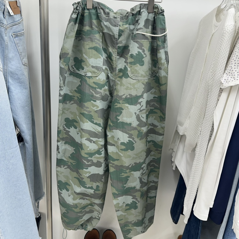 TOPDRESSING韓國東大門代購女士新款26夏季熱賣休閑褲迷彩TOPDRESSING休閑褲