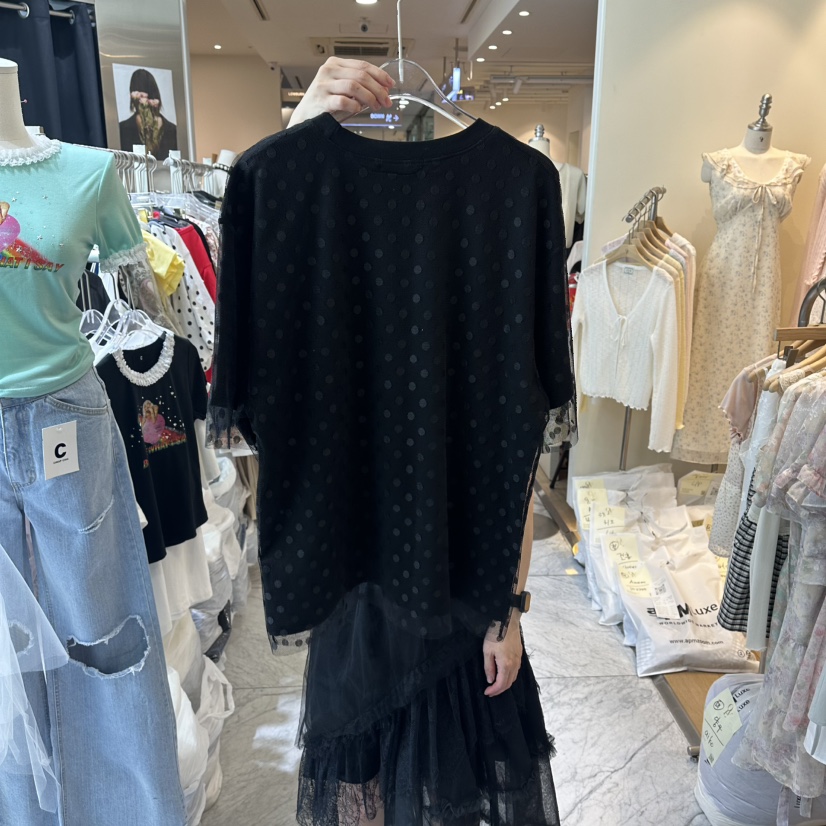 CHEAP-CHIC東大門實拍韓國女士新品休閑職業襯衫蕾絲衫網眼CHEAP-CHIC/CHARLES THE SECOND襯衫/蕾絲衫