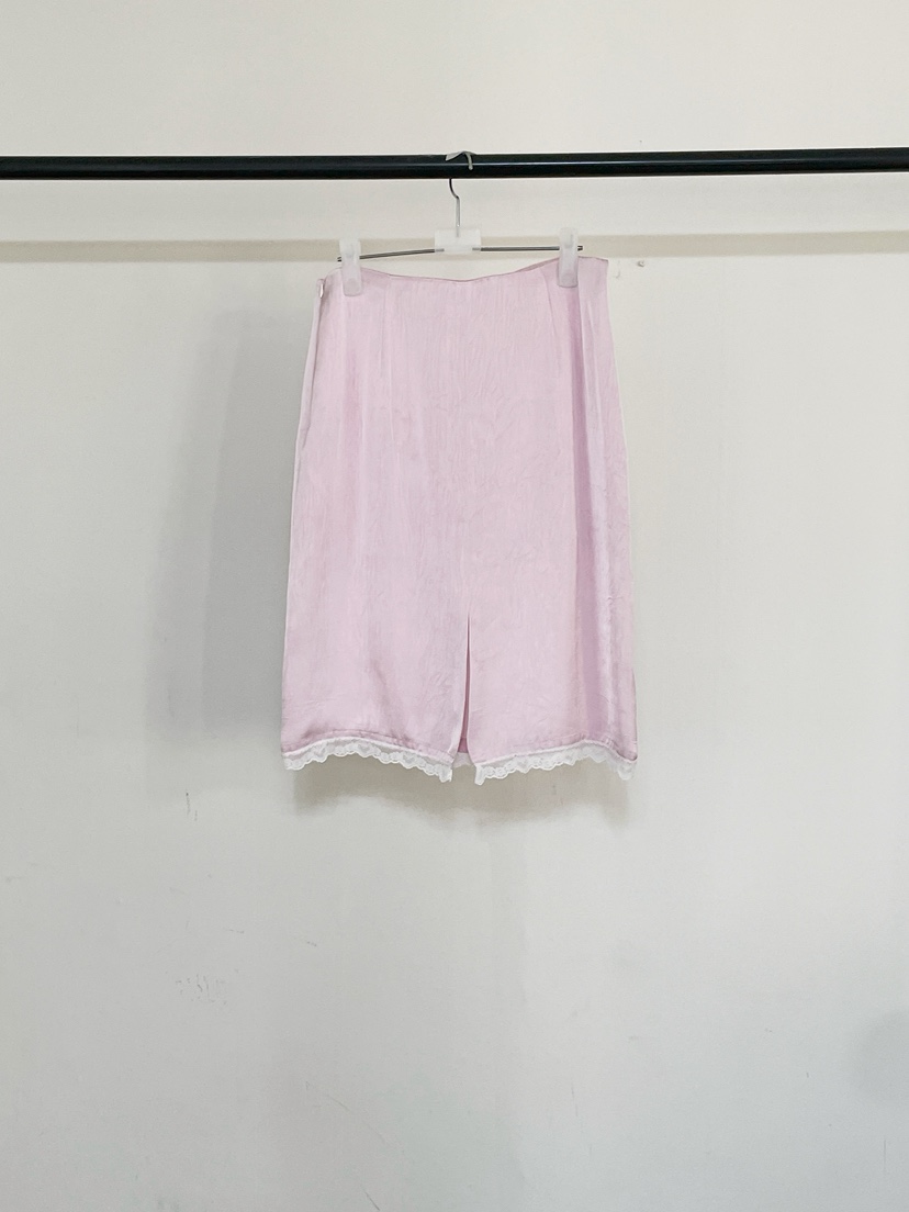 CLAFO韓國直郵女裝新品26春夏休閑熱賣半身裙中短裙蕾絲緞CLAFO半身裙/中短裙