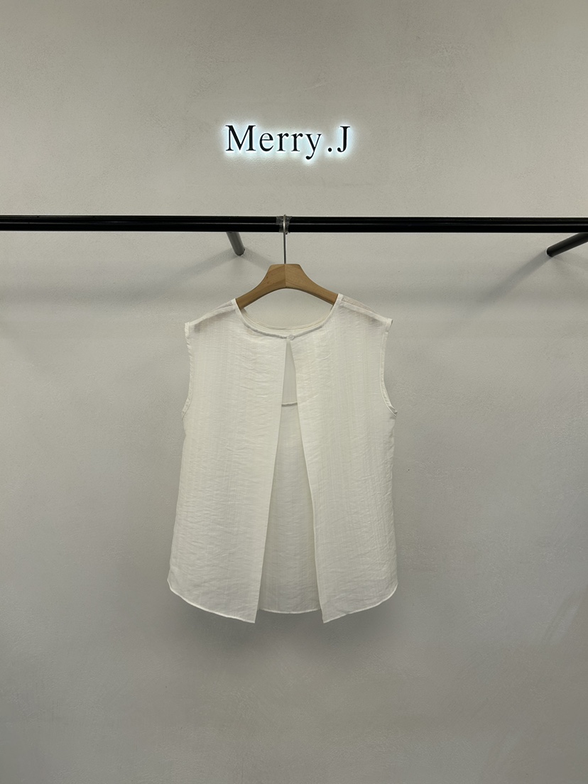 MERRY-J韓國東大門直郵女裝新品26夏季熱賣襯衫蕾絲衫褶皺MERRY-J襯衫/蕾絲衫