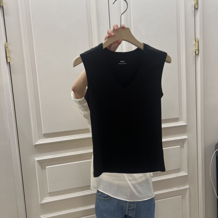 MYOS東大門實拍韓國女裝新款休閑推薦職業人氣吊帶背心V領MYOS吊帶/背心圖色4