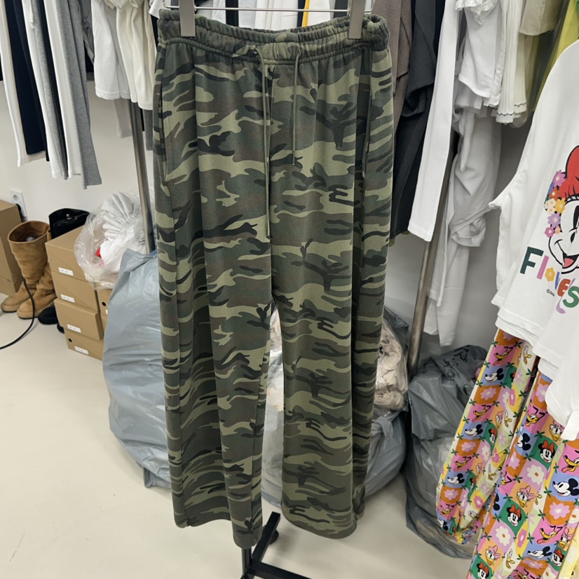 TOPDRESSING東大門實拍韓國女士新品26夏季休閑褲毛圈迷彩TOPDRESSING休閑褲圖色1