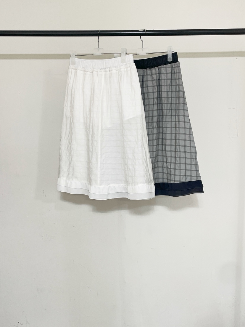 CLAFO韓國直郵女士新款26夏季職業休閑時尚半身裙中短裙格紋CLAFO半身裙/中短裙