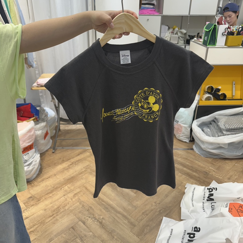 DE LINE東大門實拍韓國女裝新品推薦職業26春夏熱賣26夏季T恤DE LINET恤圖色2
