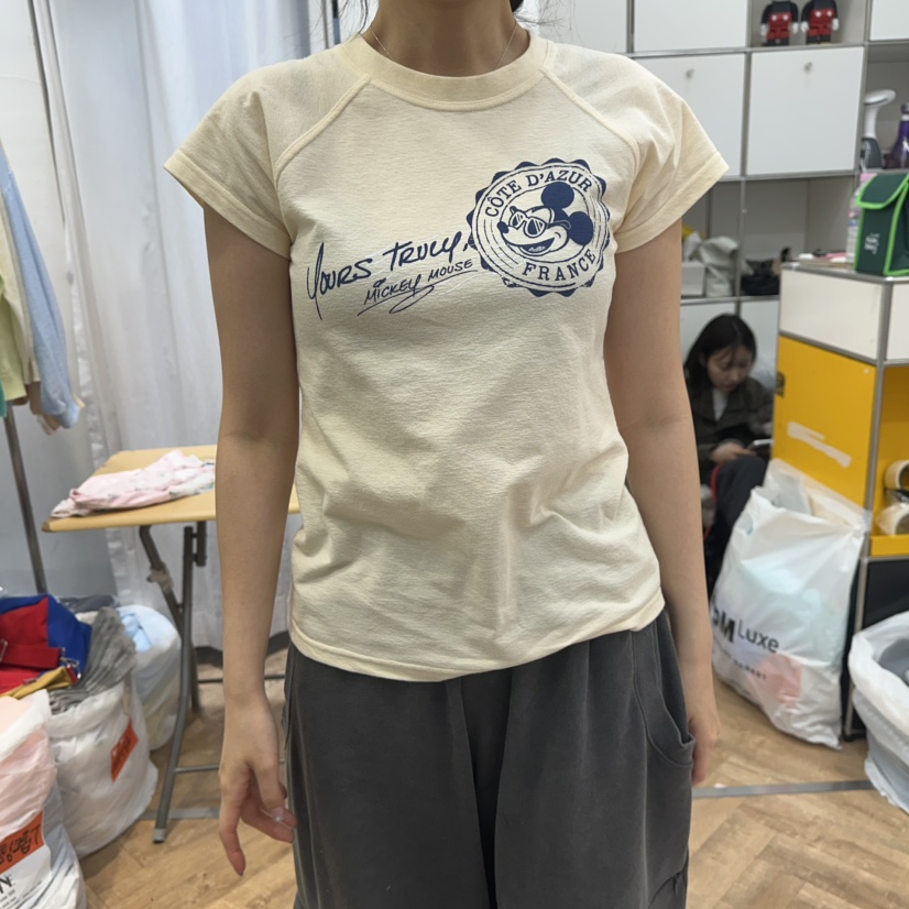 DE LINE東大門實拍韓國女裝新品推薦職業26春夏熱賣26夏季T恤DE LINET恤圖色3