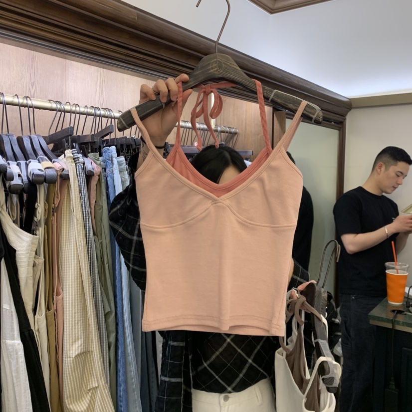 VIRKIN韓國直郵女士新品時尚26夏季熱賣休閑職業吊帶背心VIRKIN吊帶/背心圖色2