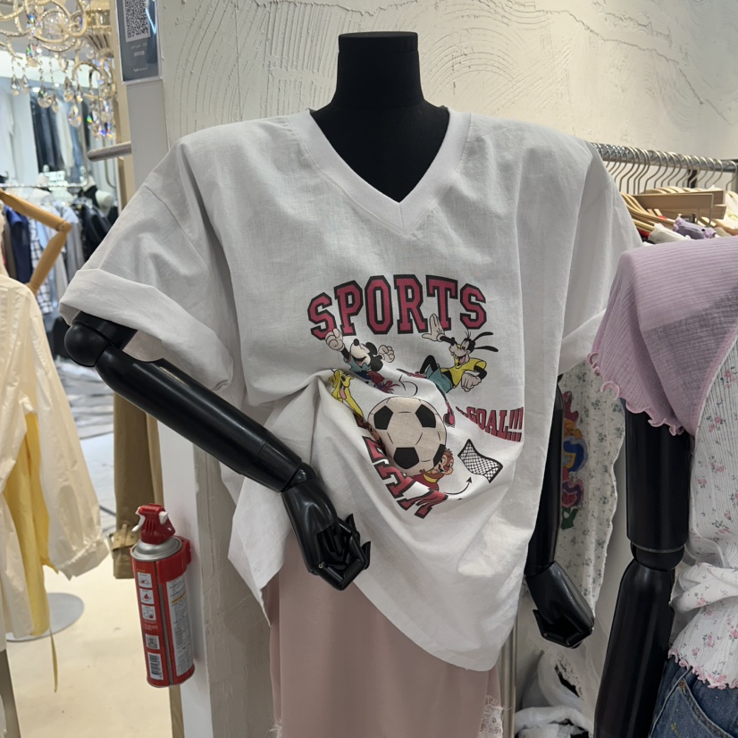 DE LINE韓國代購女士新品時尚熱賣職業26春夏推薦T恤亞麻DE LINET恤圖色2