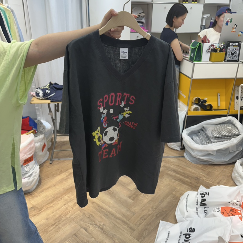 DE LINE韓國代購女士新品時尚熱賣職業26春夏推薦T恤亞麻DE LINET恤圖色3