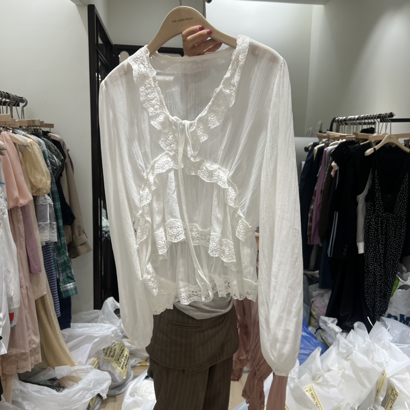 THEMORYPARK韓國直郵實拍女裝新品休閑人氣熱賣襯衫蕾絲衫THE MORY PARK襯衫/蕾絲衫圖色1