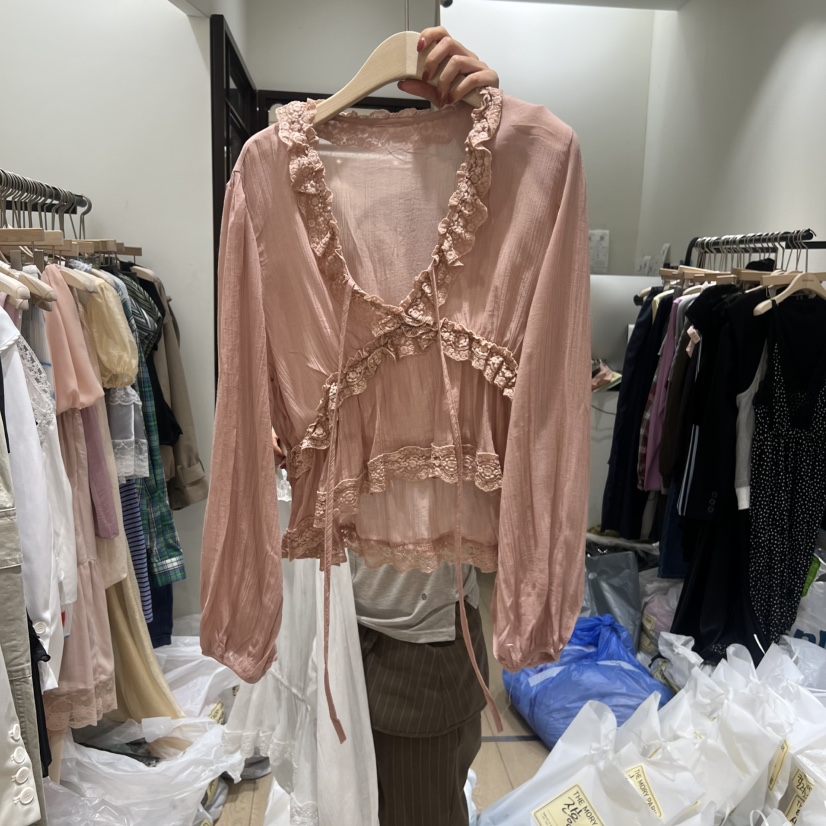 THEMORYPARK韓國直郵實拍女裝新品休閑人氣熱賣襯衫蕾絲衫THE MORY PARK襯衫/蕾絲衫圖色2