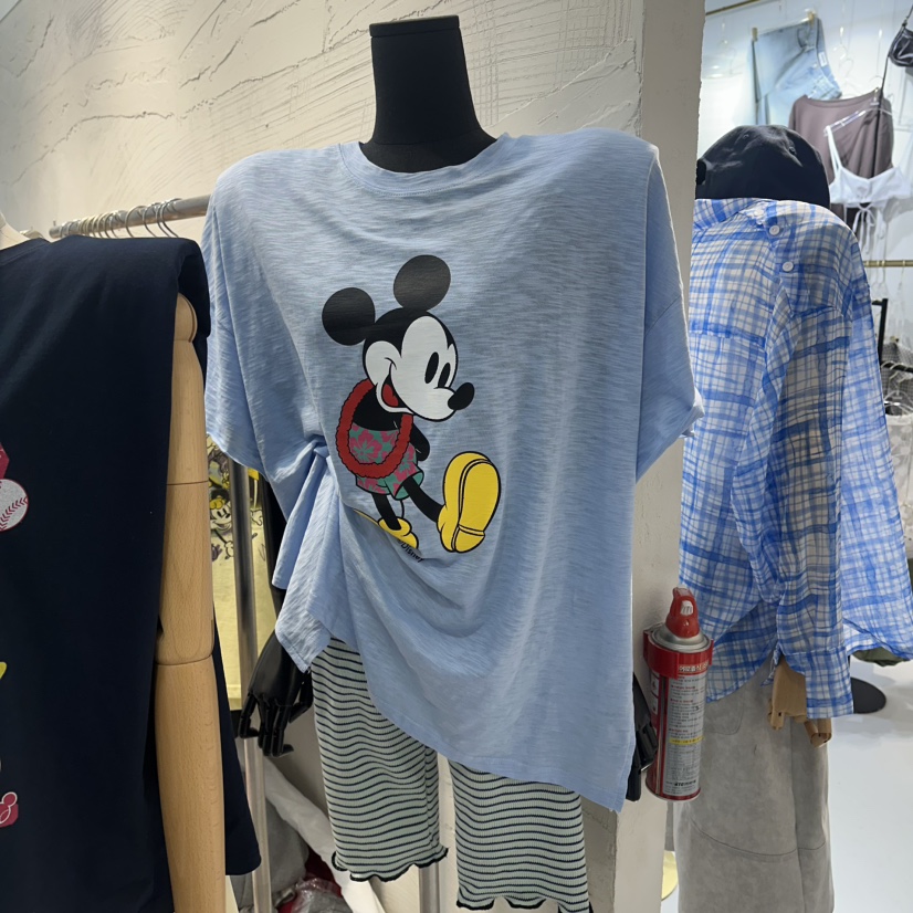 DE LINE韓國代購女士新品休閑人氣熱賣推薦26春夏時尚T恤DE LINET恤圖色1