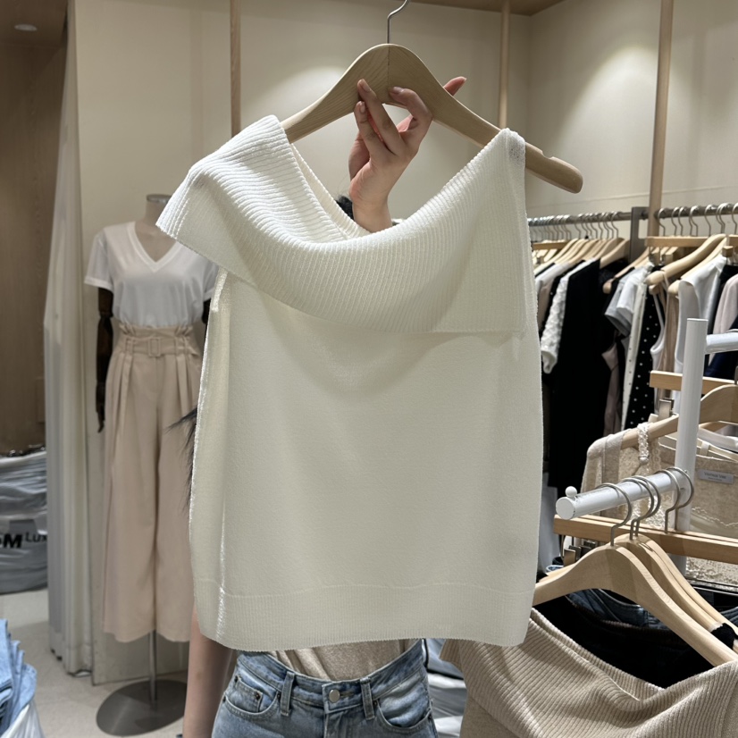 VINTAGE VIBE韓國東大門代購女士新款休閑時尚吊帶背心露肩VINTAGE VIBE吊帶/背心圖色2