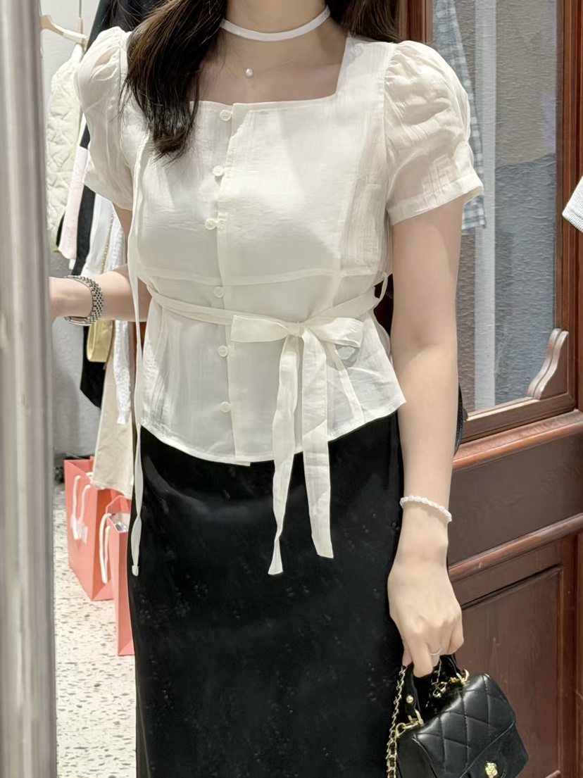 FRILL-T/DADA韓國代購女士新品26春夏職業人氣襯衫蕾絲衫FRILL-T/DADA襯衫/蕾絲衫