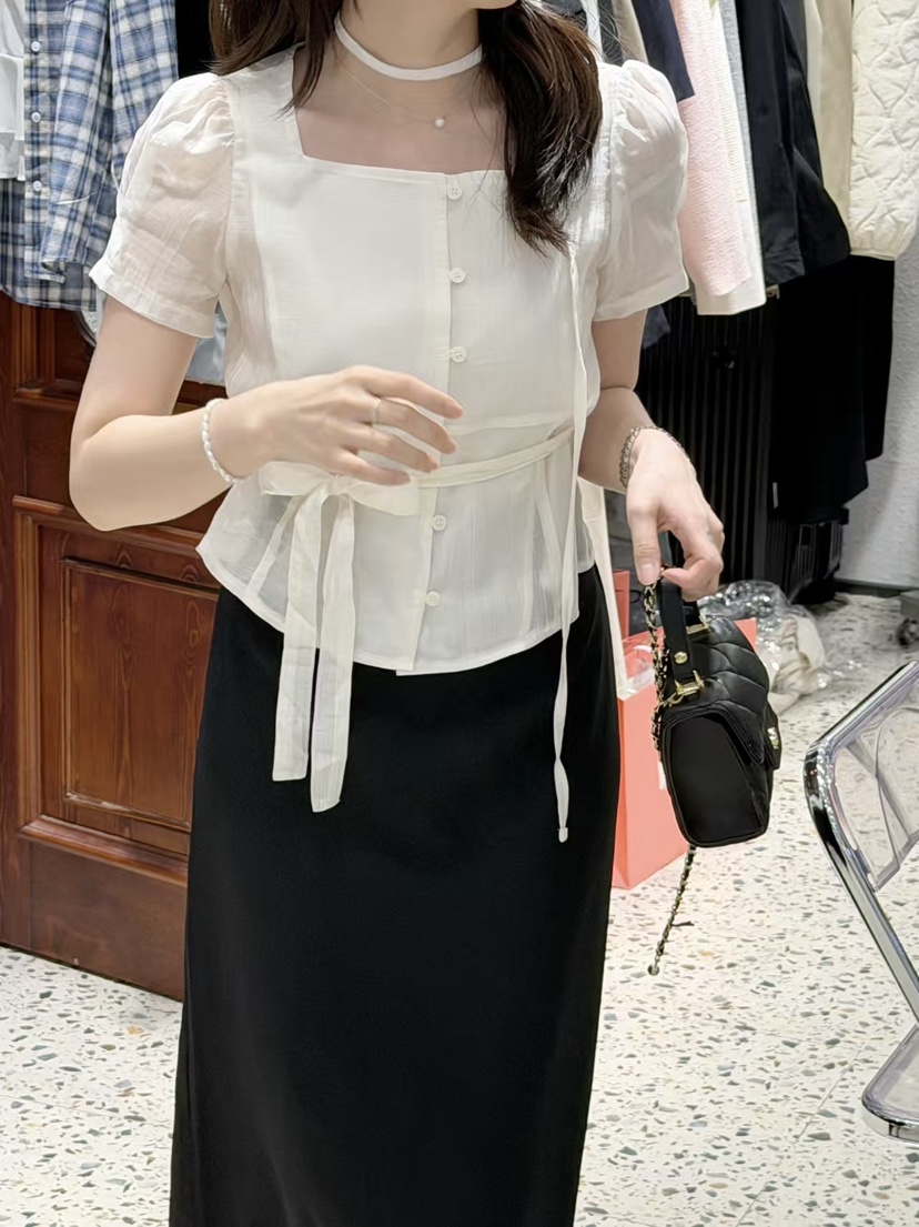 FRILL-T/DADA韓國代購女士新品26春夏職業人氣襯衫蕾絲衫FRILL-T/DADA襯衫/蕾絲衫