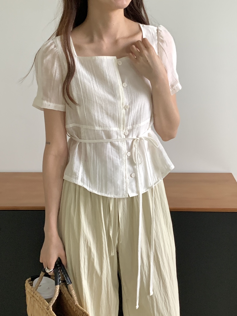 FRILL-T/DADA韓國代購女士新品26春夏職業人氣襯衫蕾絲衫FRILL-T/DADA襯衫/蕾絲衫圖色3