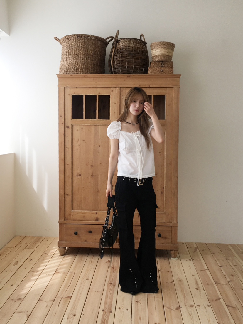 FRILL-T/DADA韓國直郵女士新品推薦職業休閑襯衫蕾絲衫FRILL-T/DADA襯衫/蕾絲衫