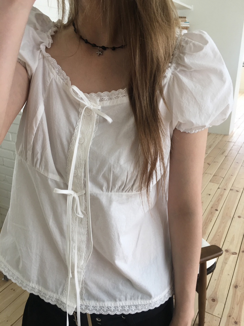 FRILL-T/DADA韓國直郵女士新品推薦職業休閑襯衫蕾絲衫FRILL-T/DADA襯衫/蕾絲衫